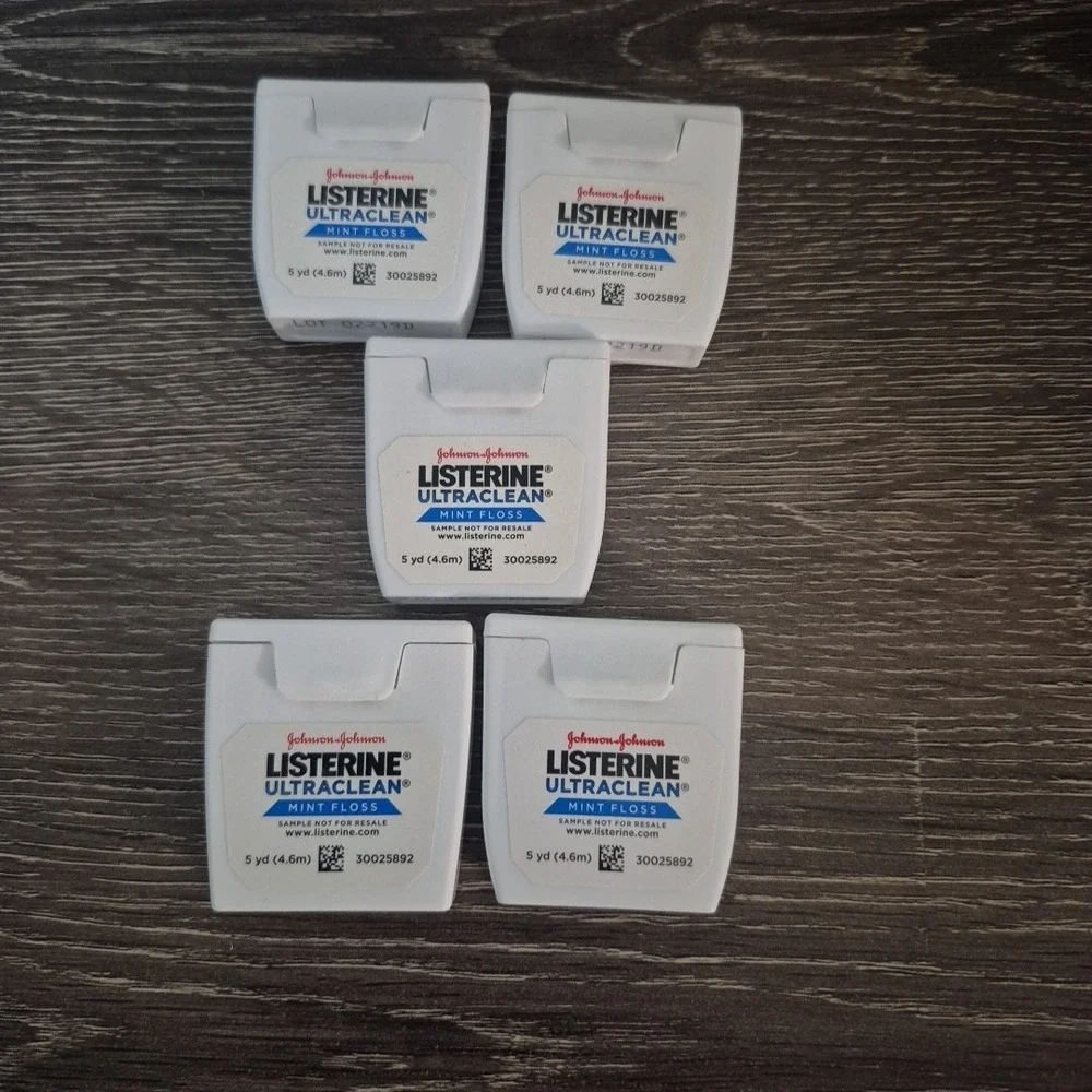 Listerine Ultraclean Dental Floss - Mint Flavored, Waxed 5 Ct *‎ 5yd Each